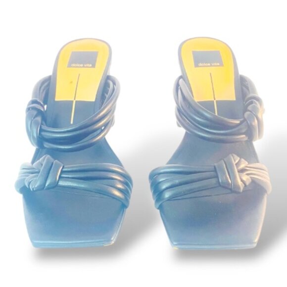 Dolce Vita Black Twisted Strap Sandals – Size 10 - Picture 3 of 16